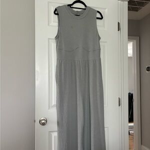 Solid Sleeveless Wide Leg Jumpsuit
